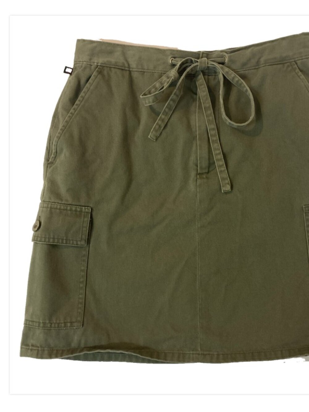 Vintage Polo Jeans Co. Ralph Lauren Green Canvas Y2K Skirt Size S Cotton
